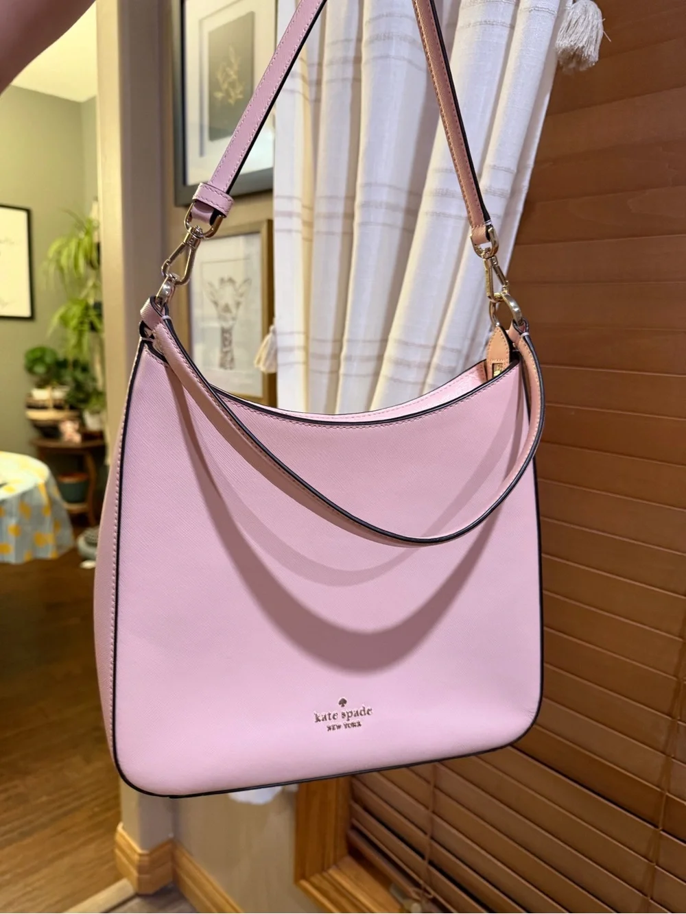 Kate Spade Perry Pink Saffiano Leather Shoulder Bag